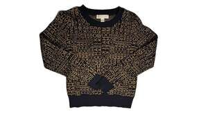 Michael Kors Women's Allover Logo Jacquard Knit Sweater